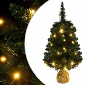 Árbol de Navidad preiluminado con luces y soporte verde 90 cm de , Arboles de navidad - Ref: Foro24-332849, Precio: 22,57 €, ...