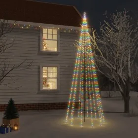 Árbol de Navidad con pincho 732 LED de colores 500 cm de , Arboles de navidad - Ref: Foro24-343560, Precio: 81,19 €, Descuent...
