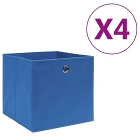 Cajas de almacenaje 4 uds tela no tejida azul 28x28x28 cm de , Cestas para almacenaje - Ref: Foro24-325195, Precio: 22,74 €, ...