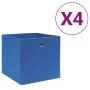 Cajas de almacenaje 4 uds tela no tejida azul 28x28x28 cm de , Cestas para almacenaje - Ref: Foro24-325195, Precio: 22,74 €, ...