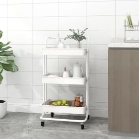 Carrito de cocina 3 niveles hierro y ABS blanco 42x35x85 cm de , Carros de cocina y comedor - Ref: Foro24-336336, Precio: 46,...