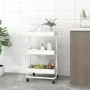 Carrito de cocina 3 niveles hierro y ABS blanco 42x35x85 cm by , Kitchen and dining carts - Ref: Foro24-336336, Price: 46,11 ...