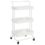Carrito de cocina 3 niveles hierro y ABS blanco 42x35x85 cm by , Kitchen and dining carts - Ref: Foro24-336336, Price: 46,11 ...