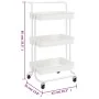 Carrito de cocina 3 niveles hierro y ABS blanco 42x35x85 cm by , Kitchen and dining carts - Ref: Foro24-336336, Price: 46,11 ...