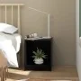 Mesita de noche madera maciza de pino negro 35,5x33,5x41,5 cm de , Mesitas de noche - Ref: Foro24-809927, Precio: 30,43 €, De...
