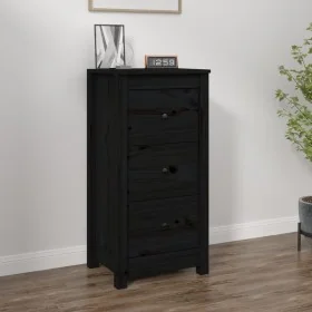 Aparador de madera maciza de pino negro 40x35x80 cm de , Aparadores - Ref: Foro24-813747, Precio: 96,35 €, Descuento: %