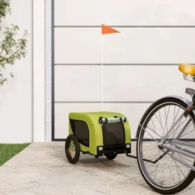 Remolque de bicicleta mascotas hierro tela Oxford verde negro by , pet strollers - Ref: Foro24-93997, Price: 99,56 €, Discoun...