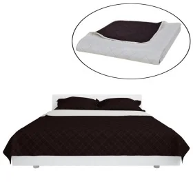Colcha acolchada a doble cara beige marrón 170x210 cm de , Colchas y edredones - Ref: Foro24-130880, Precio: 29,49 €, Descuen...