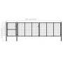 Puerta de jardín de acero gris antracita 500x125 cm de , Puertas de jardín - Ref: Foro24-144336, Precio: 625,87 €, Descuento: %