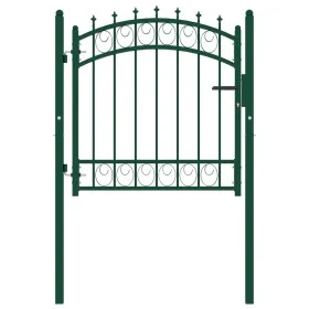Puerta de valla con picos acero verde 100x100 cm von , Gartentore - Ref: Foro24-146373, Preis: 186,10 €, Rabatt: %