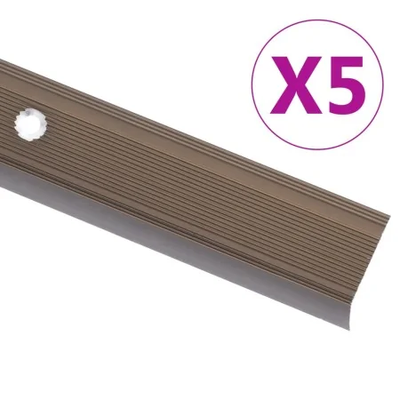 Perfiles de peldaños forma de L 10 uds aluminio marrón 67 cm by , Stairs - Ref: Foro24-146786, Price: 27,25 €, Discount: %