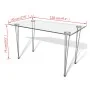 Mesa de comedor con superficie de vidrio transparente de , Mesas de cocina y de comedor - Ref: Foro24-241487, Precio: 279,55 ...