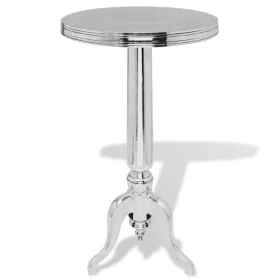 Mesa auxiliar redonda de aluminio color plateada de , Mesas auxiliares - Ref: Foro24-243513, Precio: 123,29 €, Descuento: %