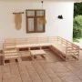Juego de muebles de jardín 11 piezas madera maciza de pino by , Garden sets - Ref: Foro24-3075929, Price: 658,80 €, Discount: %