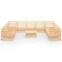 Juego de muebles de jardín 11 piezas madera maciza de pino by , Garden sets - Ref: Foro24-3075929, Price: 658,80 €, Discount: %