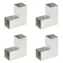 Conectores de postes en L 4 uds metal galvanizado 81x81 mm by , fence posts - Ref: Foro24-145462, Price: 48,97 €, Discount: %