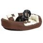 Cojín para perro reversible y lavable marrón crema 110x80x23 cm de , Camas para perros - Ref: Foro24-171213, Precio: 70,66 €,...