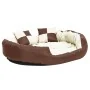 Cojín para perro reversible y lavable marrón crema 110x80x23 cm de , Camas para perros - Ref: Foro24-171213, Precio: 70,66 €,...