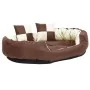 Cojín para perro reversible y lavable marrón crema 110x80x23 cm de , Camas para perros - Ref: Foro24-171213, Precio: 70,66 €,...