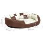 Cojín para perro reversible y lavable marrón crema 110x80x23 cm de , Camas para perros - Ref: Foro24-171213, Precio: 70,66 €,...
