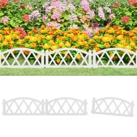 Borduras de jardín 17 unidades PP blanco 10 m by , Garden edging and edging - Ref: Foro24-318295, Price: 43,29 €, Discount: %