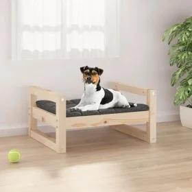 Cama para perros madera maciza de pino 55,5x45,5x28 cm de , Camas para perros - Ref: Foro24-821467, Precio: 39,69 €, Descuent...
