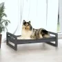 Cama para perros madera maciza de pino gris 95,5x65,5x28 cm de , Camas para perros - Ref: Foro24-821484, Precio: 76,54 €, Des...