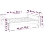 Cama para perros madera maciza de pino gris 95,5x65,5x28 cm de , Camas para perros - Ref: Foro24-821484, Precio: 76,54 €, Des...