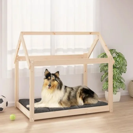 Cama para perros madera maciza de pino 101x70x90 cm de , Camas para perros - Ref: Foro24-822212, Precio: 78,96 €, Descuento: %