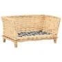 Cesta para perros con cojín sauce natural 50x33x30 cm de , Camas para perros - Ref: Foro24-170773, Precio: 62,07 €, Descuento: %