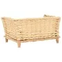 Cesta para perros con cojín sauce natural 50x33x30 cm de , Camas para perros - Ref: Foro24-170773, Precio: 62,07 €, Descuento: %