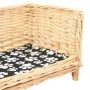 Cesta para perros con cojín sauce natural 50x33x30 cm de , Camas para perros - Ref: Foro24-170773, Precio: 62,07 €, Descuento: %