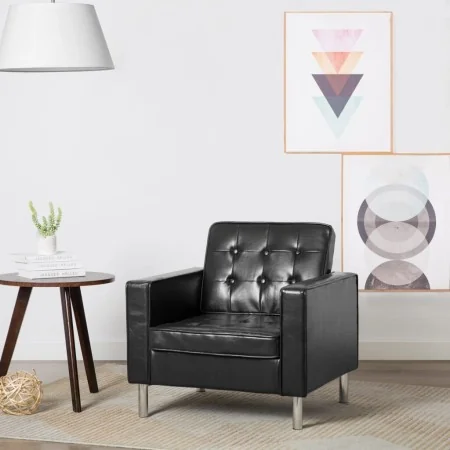 Sillón de cuero sintético negro de , Sillones - Ref: Foro24-247018, Precio: 220,05 €, Descuento: %
