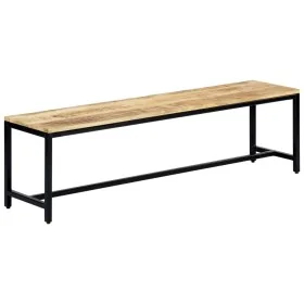 Banco de comedor madera maciza de mango en bruto 160 cm by , Dining and kitchen benches - Ref: Foro24-247813, Price: 203,20 €...