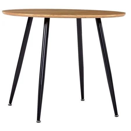 Mesa de comedor MDF color roble y negro 90x73,5 cm by , Kitchen and dining tables - Ref: Foro24-248300, Price: 176,76 €, Disc...