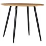 Mesa de comedor MDF color roble y negro 90x73,5 cm by , Kitchen and dining tables - Ref: Foro24-248300, Price: 176,76 €, Disc...