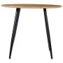 Mesa de comedor MDF color roble y negro 90x73,5 cm by , Kitchen and dining tables - Ref: Foro24-248300, Price: 176,76 €, Disc...