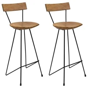 Taburetes de cocina 2 unidades madera maciza de teca de , Taburetes de cocina - Ref: Foro24-285205, Precio: 211,33 €, Descuen...