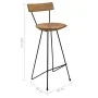 Taburetes de cocina 2 unidades madera maciza de teca de , Taburetes de cocina - Ref: Foro24-285205, Precio: 211,33 €, Descuen...