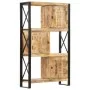 Estantería librería madera de mango maciza 90x30x150 cm de , Librerías y estanterías - Ref: Foro24-285917, Precio: 563,65 €, ...