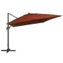 Sombrilla de jardín voladiza con luces LED terracota 400x300 cm de , Sombrillas - Ref: Foro24-312319, Precio: 339,97 €, Descu...