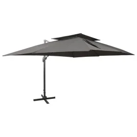 Sombrilla jardín voladiza cubierta doble antracita 400x300 cm by , Umbrellas - Ref: Foro24-312373, Price: 367,61 €, Discount: %