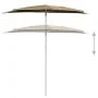Sombrilla de jardín semicircular con palo taupe 180x90 cm de , Sombrillas - Ref: Foro24-315562, Precio: 24,20 €, Descuento: %