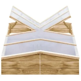 Invernadero de madera de pino impregnada 2 uds 200x50x35 cm de , Invernaderos - Ref: Foro24-3055328, Precio: 284,99 €, Descue...
