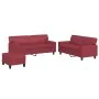 Juego de sofás 3 piezas cuero sintético rojo tinto by , Sofas - Ref: Foro24-3201922, Price: 583,04 €, Discount: %