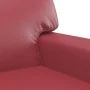Juego de sofás 3 piezas cuero sintético rojo tinto by , Sofas - Ref: Foro24-3201922, Price: 583,04 €, Discount: %
