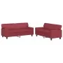 Juego de sofás 2 piezas cuero sintético rojo tinto de , Sofás - Ref: Foro24-3201917, Precio: 534,02 €, Descuento: %