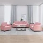 Juego de sofás con cojines 3 piezas terciopelo rosa by , Sofas - Ref: Foro24-3201957, Price: 747,37 €, Discount: %