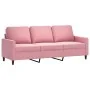 Juego de sofás con cojines 3 piezas terciopelo rosa by , Sofas - Ref: Foro24-3201957, Price: 747,37 €, Discount: %
