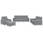 Juego de sofás con cojines 4 piezas tela gris claro de , Sofás - Ref: Foro24-3201560, Precio: 684,79 €, Descuento: %